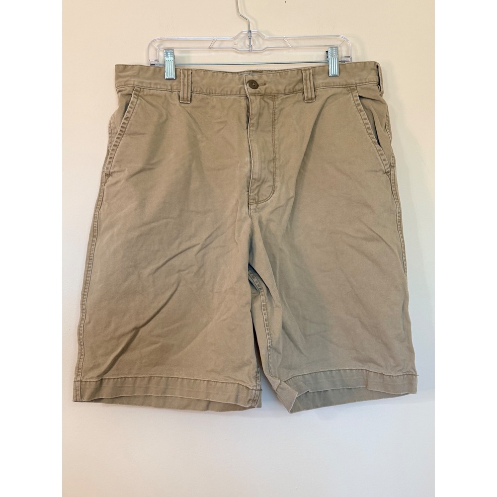 Old Navy Brand Mens Khaki Chino Shorts Tan 100% Cotton Size 36